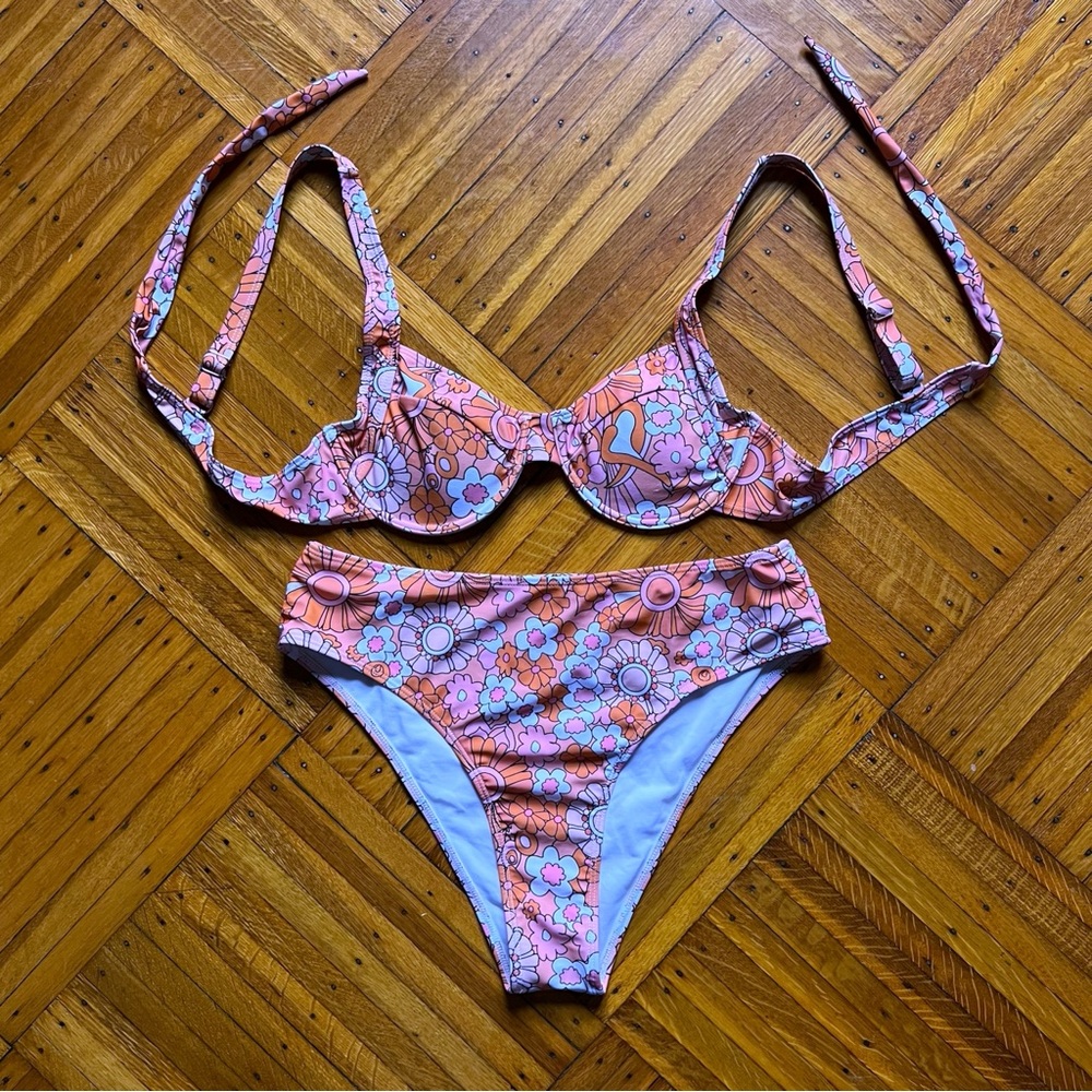 Flower Power 60s Inspired Bikini